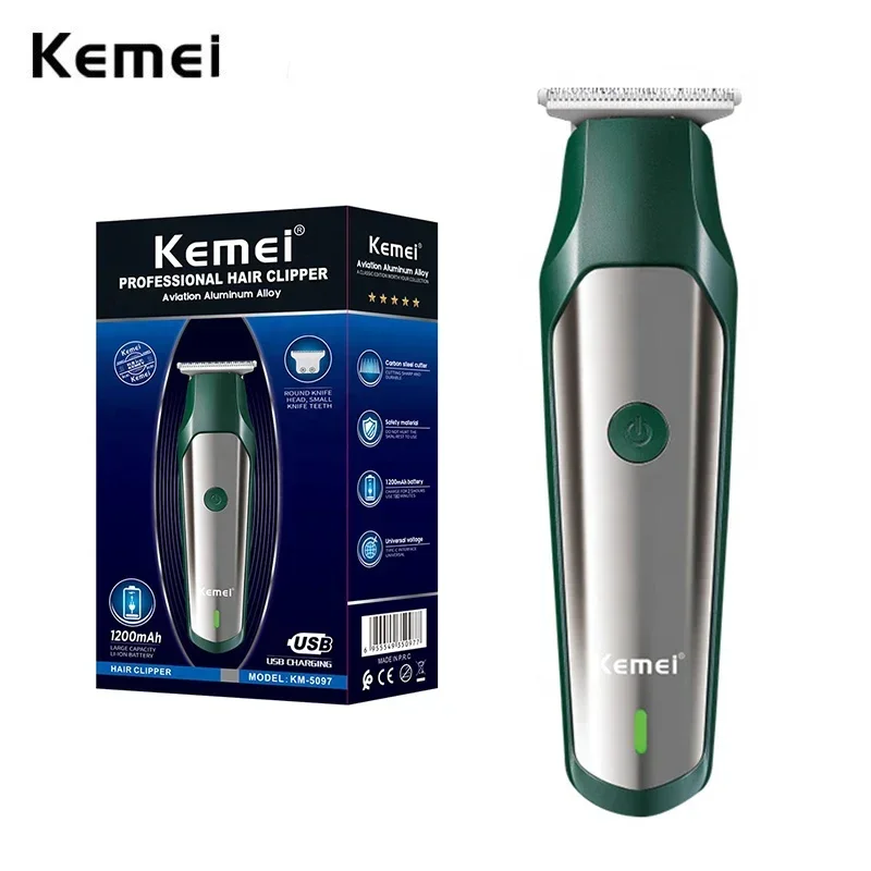 Kemei Professional Hair Clipper bezdrôtový elektrický vlasový zastrihovač