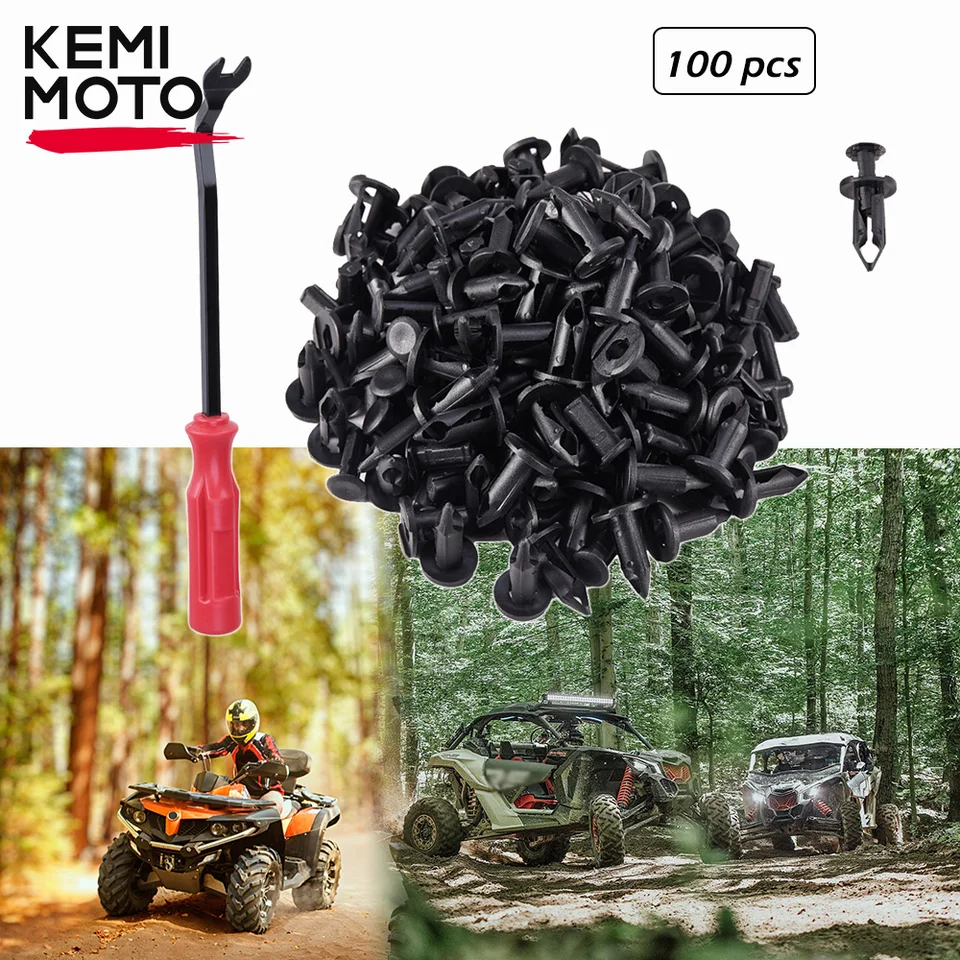 KEMImoto Renegade Nivets 100 Pack ATV UTV pre Can Am Maverick Commander Outlander pre John Deere Gator TX pre HUV 4421