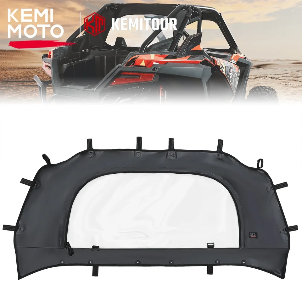 KEMImoto UTV zadné mäkké čelné sklo kompatibilné s Polaris RZR Pro XP /RZR Turbo R 2020-2023 2024