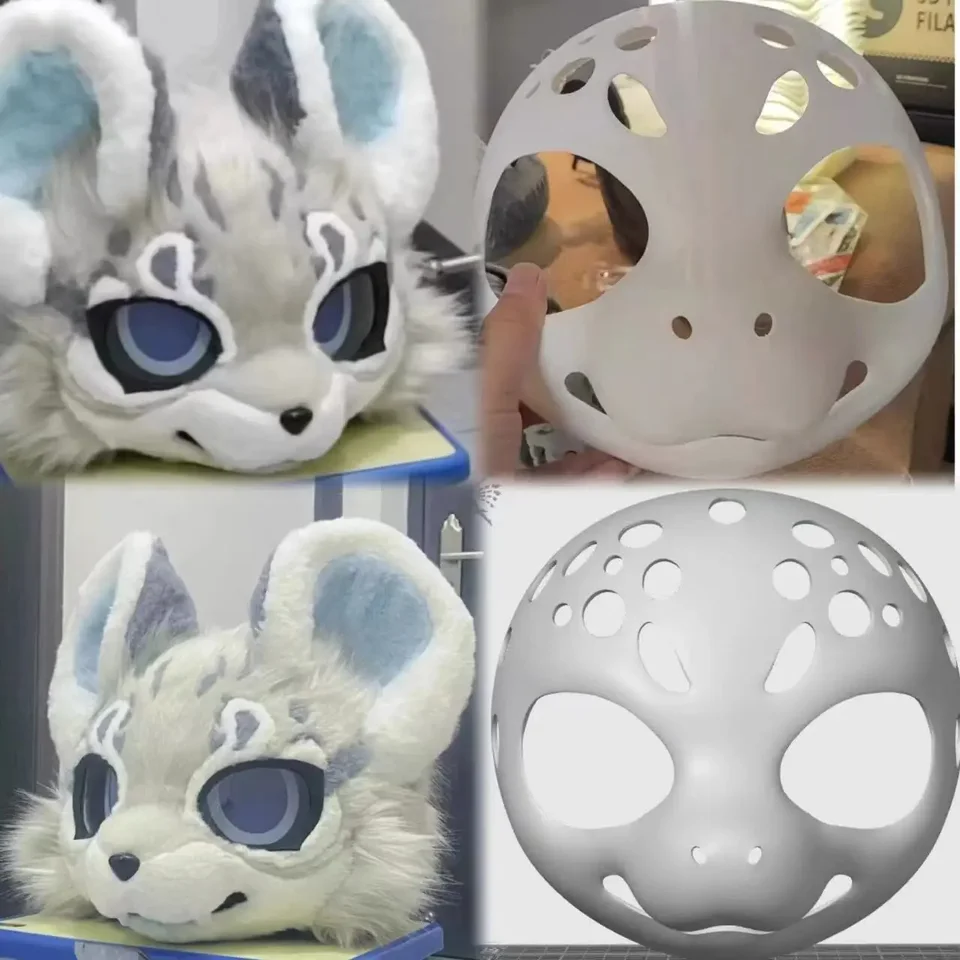 Kemono Fursuit Headbase Mask Furry Furui Skull Cosplay kostýmy príslušenstvo