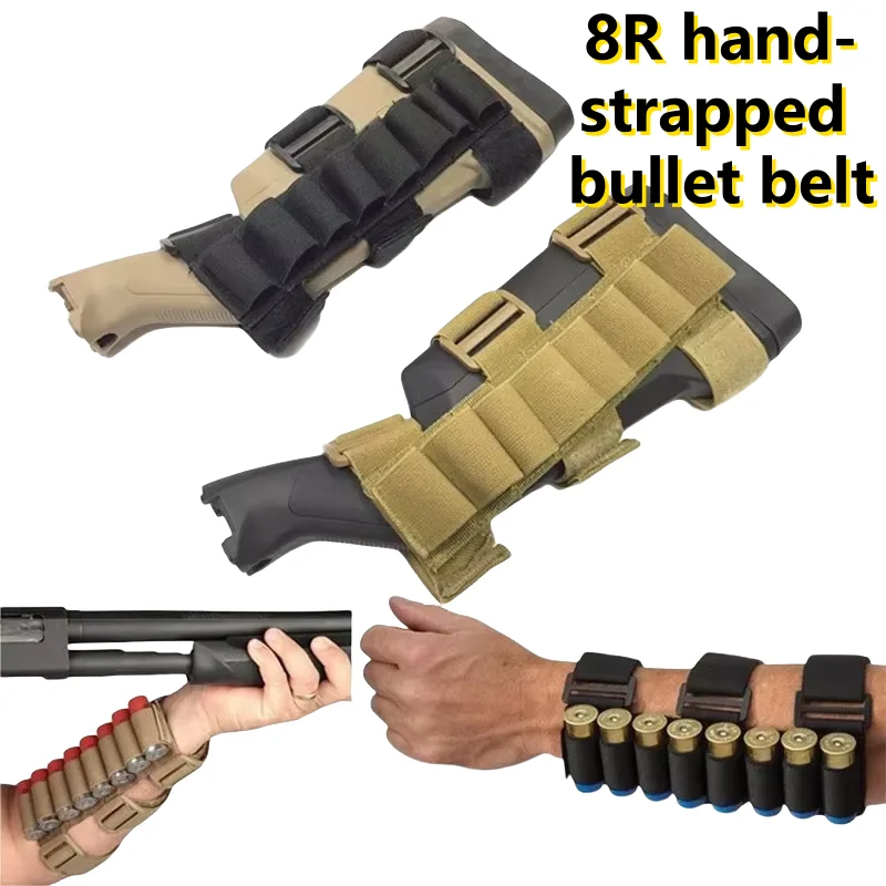 Kemping brokovnice guľky držiteľ pre pušky vonkajšie CS Game 8 Round Gun Stock Ammo Houch Storage Storage Shotgun Shell Držiteľ