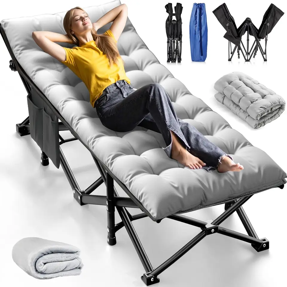 Kempingové detské postieľky pre dospelých, vylepšené skladacie kempingové detské postieľky Sleew Duty Sleep Cots Bed 1200D dvojvrstvové kempingové matky kempingu
