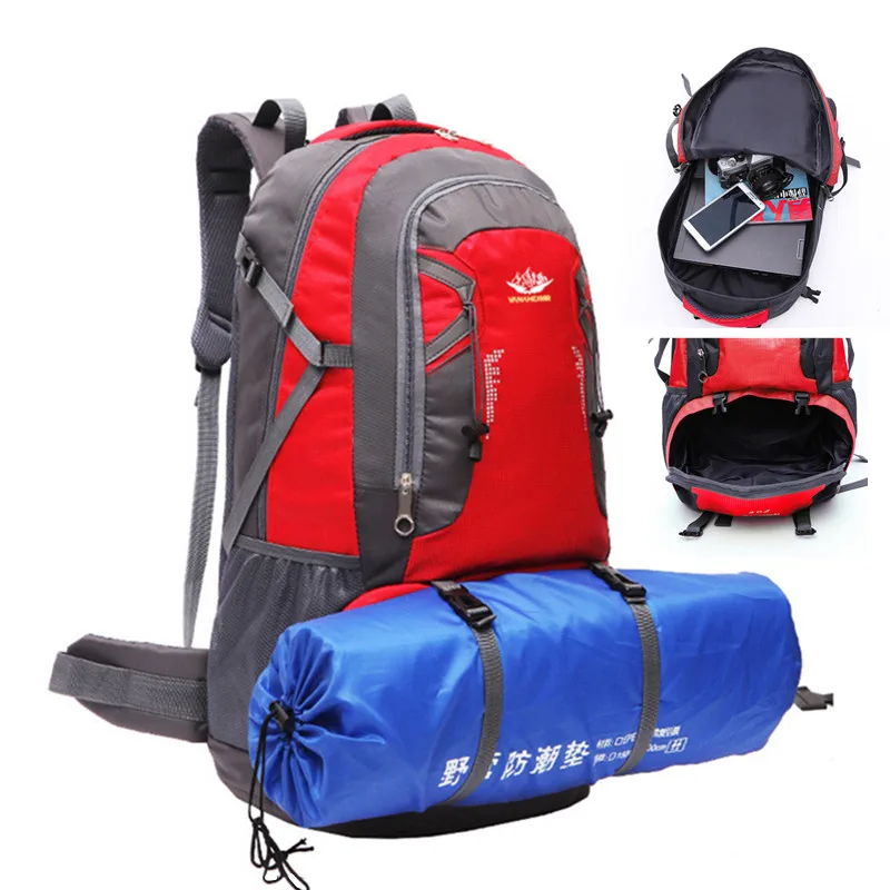 Kempingové vybavenie Dámska cestovná taška na lezenie Trekking 60 litra horolezectva Žena turistika Back Pack pre veľké mužské batohy