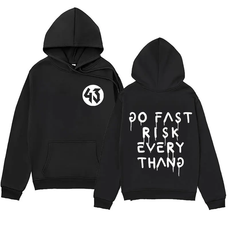 Ken Block Letter Print Hoodie Móda Ken Block 43 Rovnaký štýl pulvovery Mikiny Men Dámske oblečenie Gothic Hoodies Streetwear