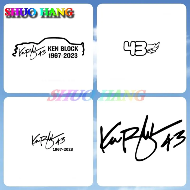 Ken Block Signature Tribute -Prenos driftujúceho automobilového automobilu Vinylová nálepka JDM vinyl auta Kick Scooter Sticker PVC