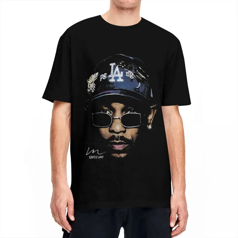 Kendrick Lamar 90. roky rap Rapper Men Dámske tričko Merch Vintage Tees Tričká Čisté bavlnené vianočné oblečenie