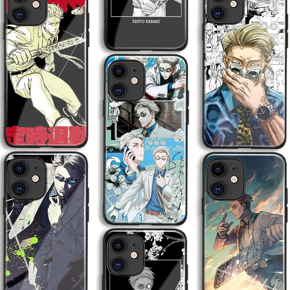 Kento nanami tpu temperované sklo manga telefónny puzdro pre iPhone 13 12 mini 7 8 14 15 plus 11 14 15 16 Pro Max xr xs