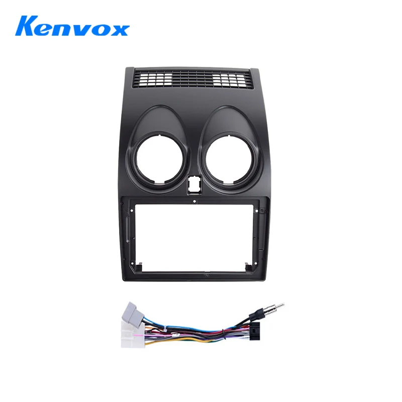 Kenvox 2 Din Car Radio 9 '' Face Frame pre Nissan Qashqai J10 2006 2007 2008 2013 Centrum Control Fascia Stereo Panel Dash Súprava