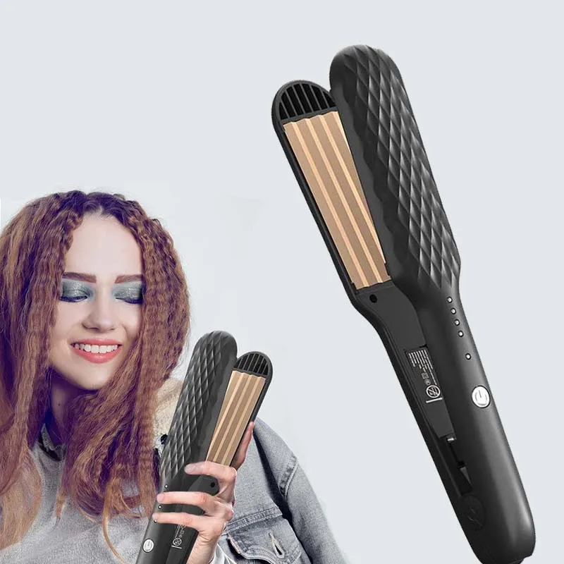 Keramická keramická keramická 3D vlasov Crimper Profesionálny objemový zväzok curling železo Perm Perm Plechová dlaka ploché železné vlasy Styling Nástroje