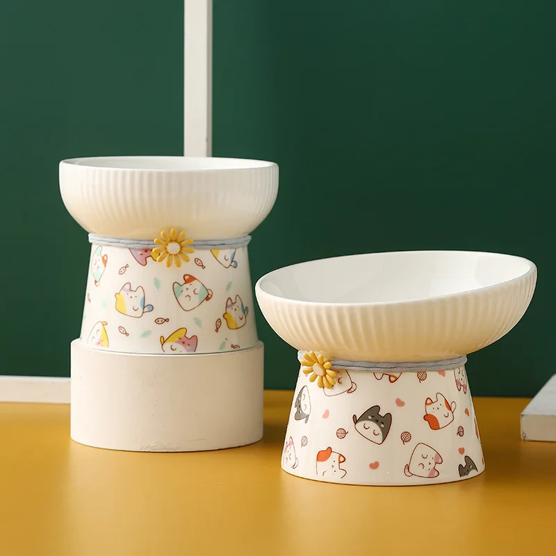 Keramická mačka misky Feeder Food Plates