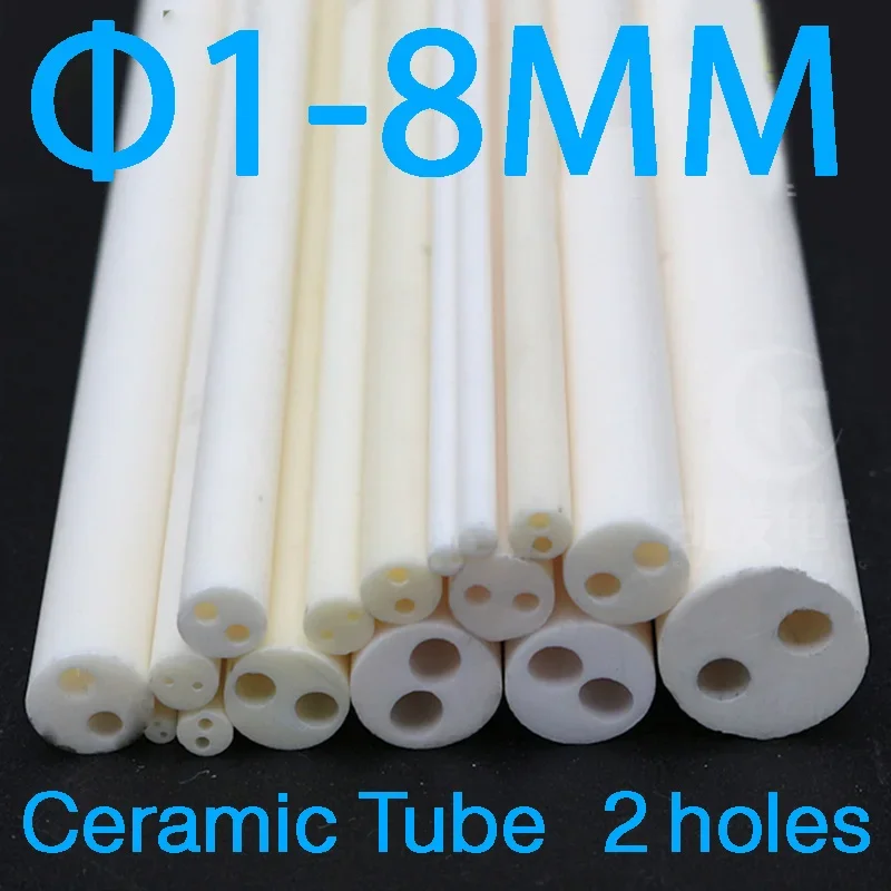 Keramická trubica z hliníka s 2 otvormi OD 1-8 mm izolácia Izolácia Duté termočlánky Ochrana oxidu hliníka Oxid keramická trubica AL2O3