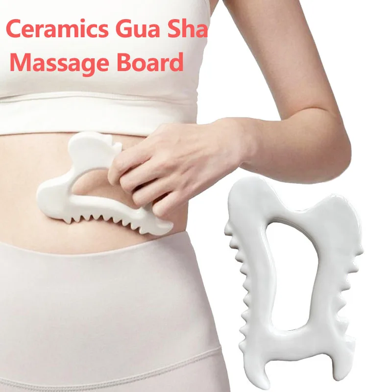 Keramika GUA Sha Masážna doska tváre Gua Sha Scrat Score Recure Fat Free Free Prenosná prenosná celotelová zoškrabovacia doska