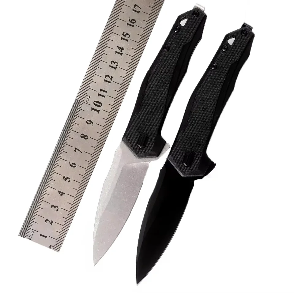 KES 2041 vreckový skladací nôž Stonewash 5Cr13Mov Blade Nylon Fiber rukoväť taktické lovecké kempingy prežitie EDC Nástroje nože