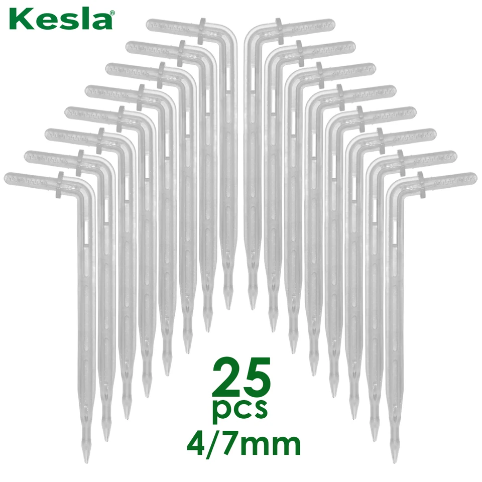 KESLA 25X Priehľadná zákruta šípky 1/4 '' 4/7 mm kvapkanie kvapkovacia kvapkovacia kvapkovacia kvapkovacia kvapka