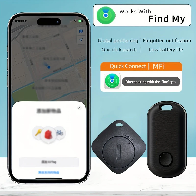 Key GPS Tracker Bluetooth Funguje s nájdením mojej aplikácie Global Powering Finder Finder Smart Anti-Lost Alarm Repamerer Poloher pre iPhone