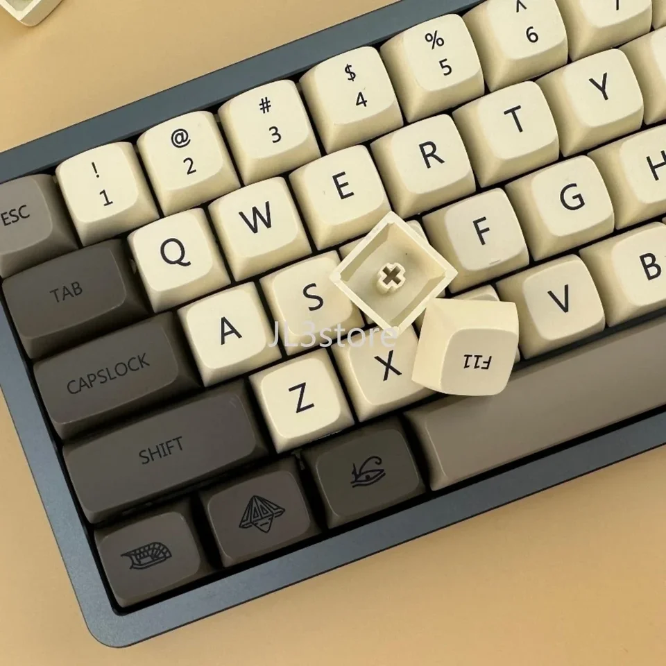 Keycap PBT guľová čiapka XDA Výška Plná sada prispôsobených tepelných sublimácií Low Light 108/104/87/84/68 Klávesy