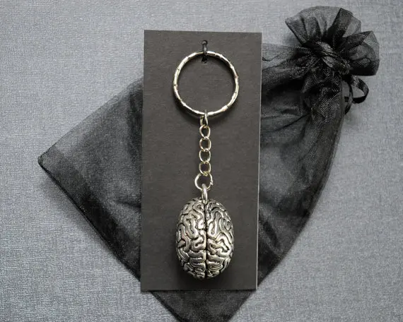 Keychain Brain 3D mozog Keychain Anatomické orgány tela Časti Klávesové kľúče pre lekára Darčekové šperky Handrafty