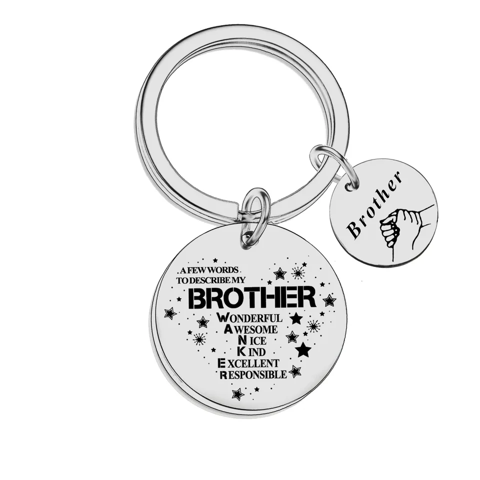 Keychain Brat Gifts Keychain od sestry od sestry Little Big Brother in Law Strýko narodeninové darčeky od synovca neter