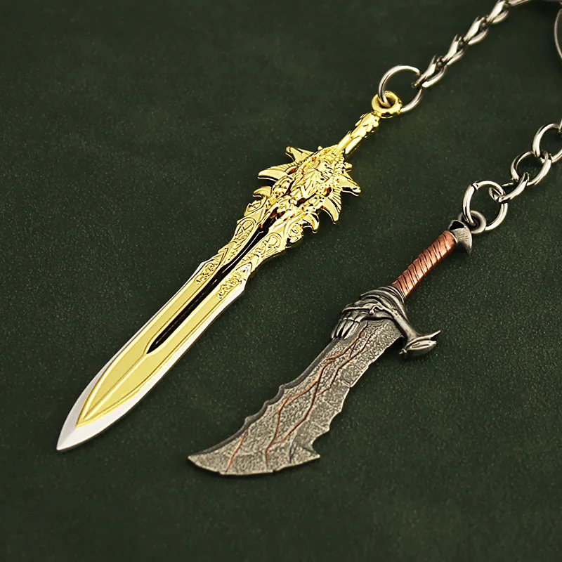 Keychain Keys God of War Kratos Leviathan Ax Blade of Chaos Olympus Sword Model Model Weapon Key Ring Finder Fanúšikovia Party šperky