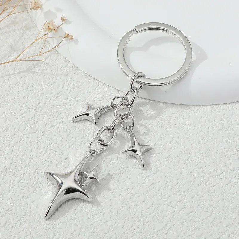 Keychain Stars Moon Metal Keyring Muž a ženské priateľstvo narodeniny darček Darček dekorácie ručne vyrábané šperky prívesok