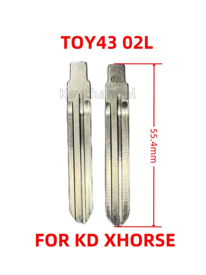 Keychannel 10ks rozšírené 02# KD Key Blade Toy43 Toy43at Key Key Blank pre KeyDiy Xhorse KD VVDI pre Toyota Camry Corolla Rav4