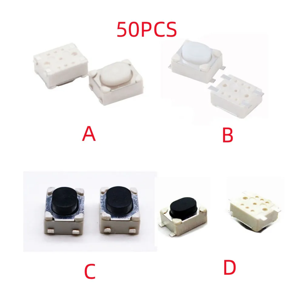 KeyChannel 50ks 3*4*2,5 mm tlačidlo Tlačidlo Tlačidlo Diaľkové tlačidlo Tlačidlo FOB Vymeňte tlačidlo pre GM Renualt Opel Peugeot Citroen Remote