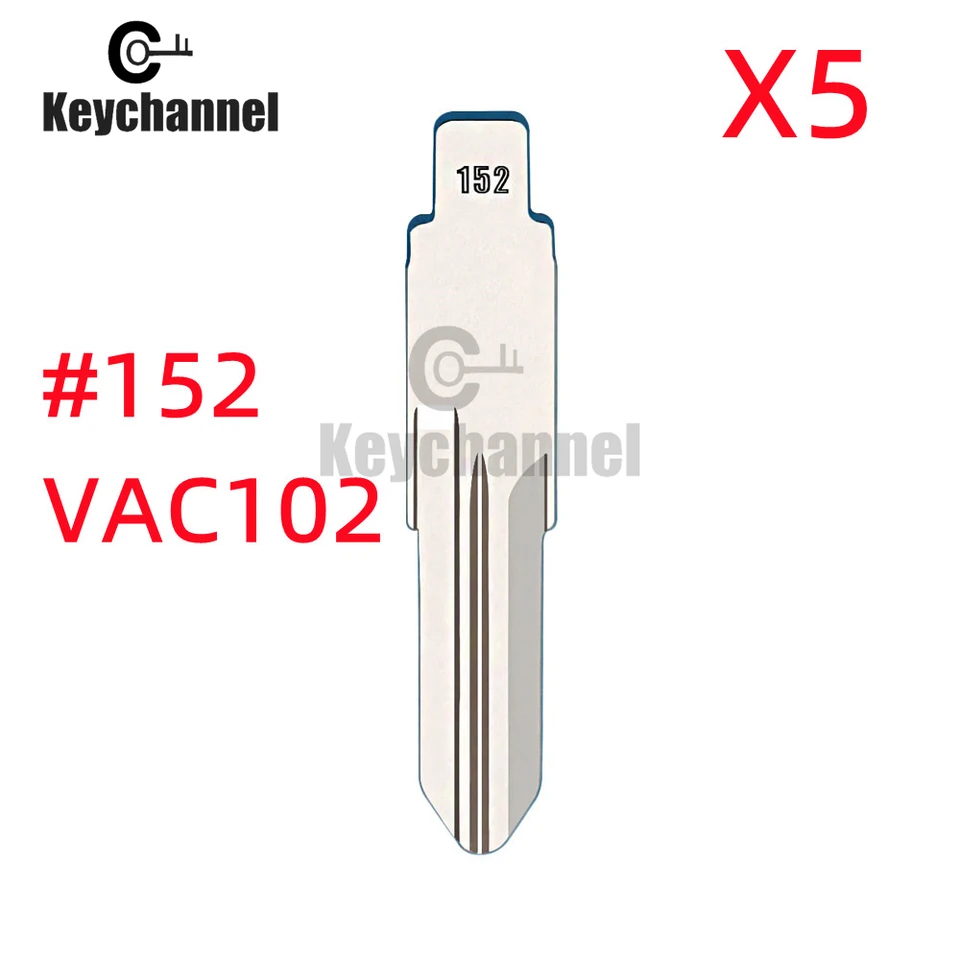 KeyChannel 5ks/Lot VAC102 Kláves #152 KD Diaľkový kláves Čepeľ pre Renault Megan Dacia Clio Duster Key pre KD VVDI Nezarezaný preklopný prázdny