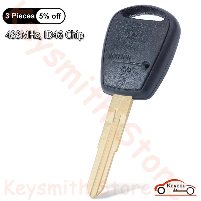 Keyecu 1 tlačidlo 433MHz ID46 Chip pre Kia Rio Picanto Soul Venga Ceed Auto Diaľkové ovládanie Kľúč FOB Výmena
