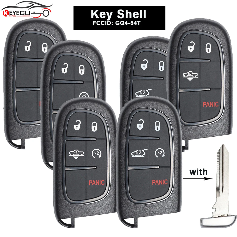 KeyecU GQ4-54T SMART DISTORE DIVER KEY SHELL CASE FOB PAD Cover pre Dodge RAM 1500 2500 3500 2013 2014 2015 2016 2016 2017