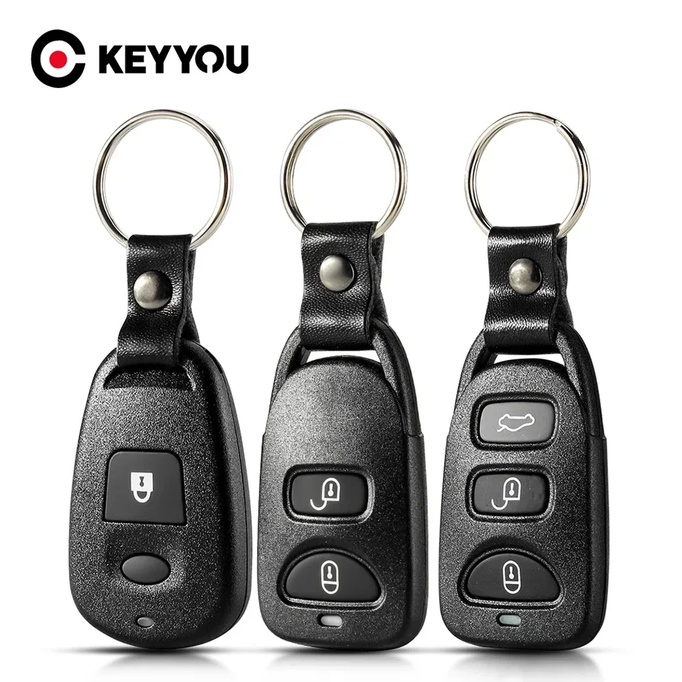 Keyouou Dodávky kľúča automobilu 2/3/4 tlačidlá pre Hyundai Old Elantra Santa Fe IX25 Tucson Žiadny držiak batérie