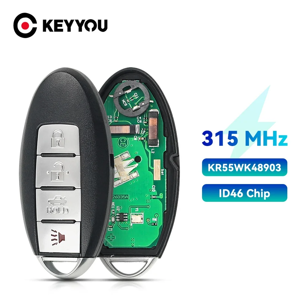 Keyouou Smart Remote Car Key 315MHz ID46 PCF7952 pre Nissan Altima Teana Maxima Murano 2014-2018 Keyless KR55WK48903 KR55WK49622