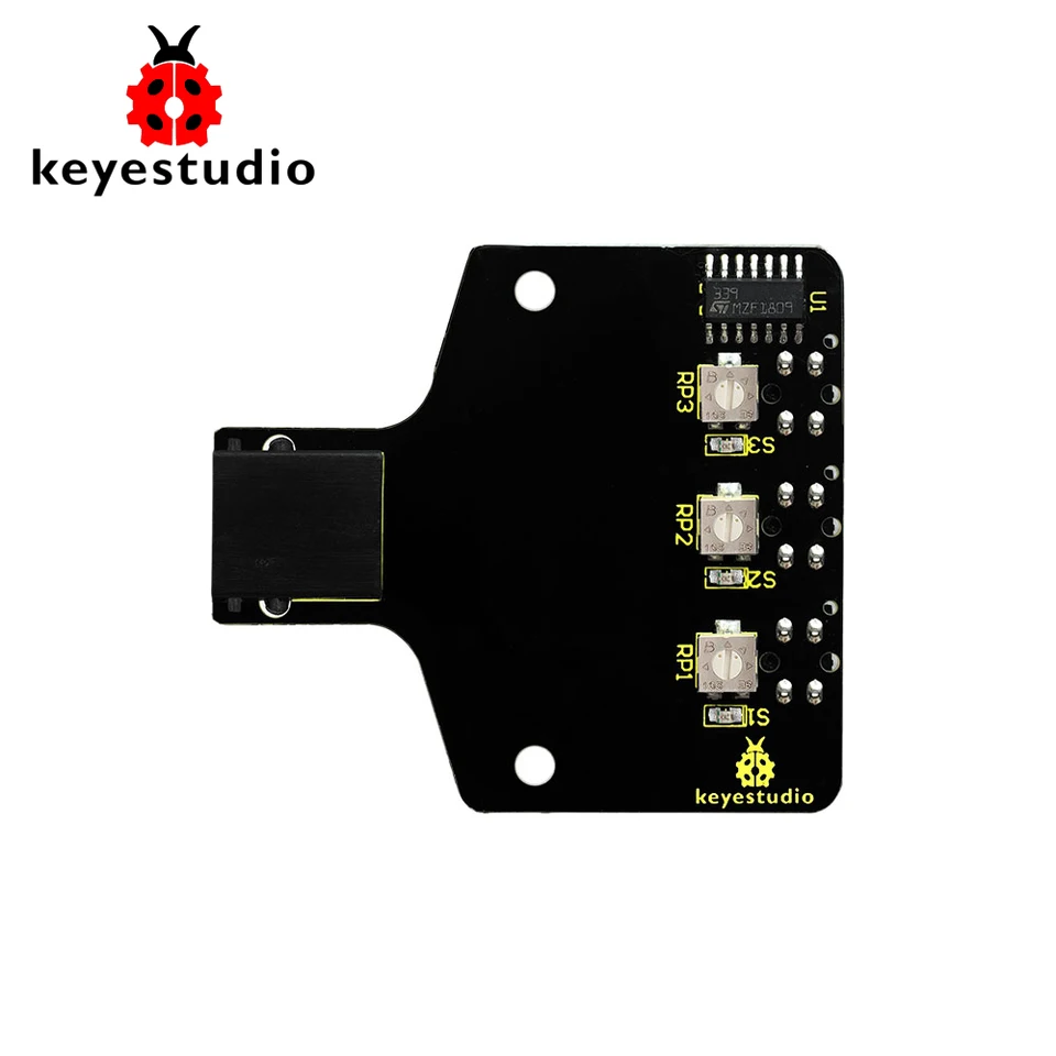 KeyStudio Keybot Easy Plug Programovateľný robot 3-cestný snímač sledovania liniek pre Arduino Robot