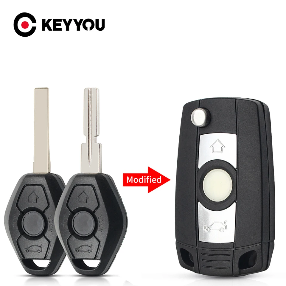 Keyyou 10ks Flip pre BMW EWS Sytem E38 E39 E46 X3 X5 Z3 Z4 1/3/5/7 Séria Výmena slepého vozidla s výmenou vozidla RIDIFIFUL