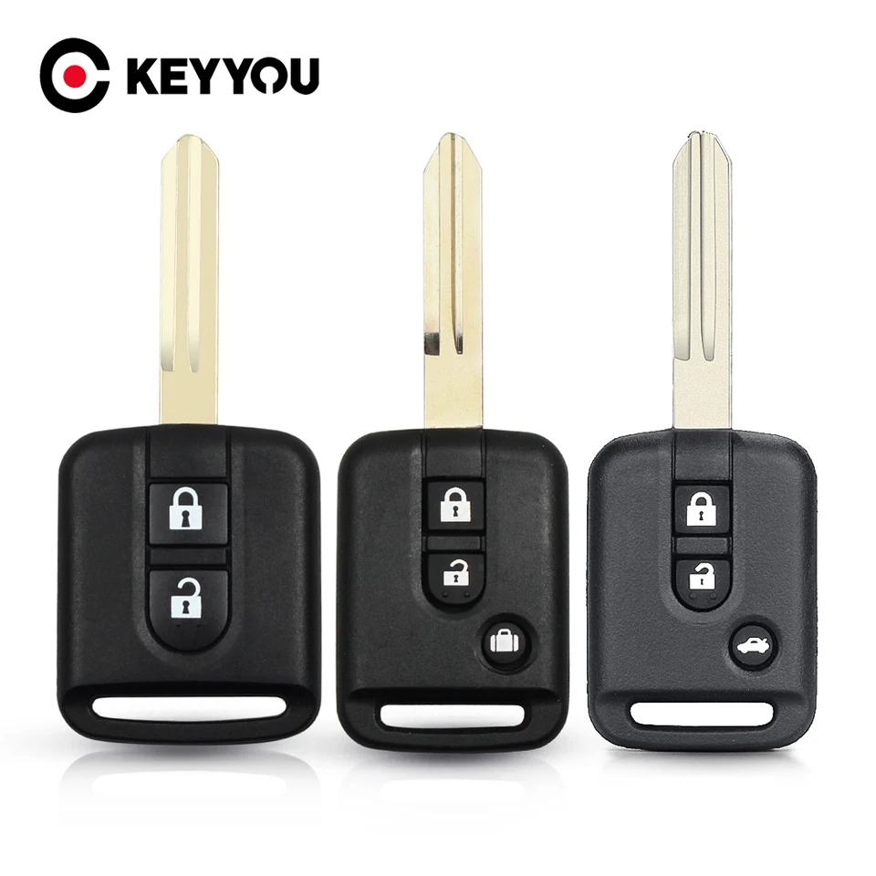 Keyyou 2 tlačidlá vzdialené kľúče puzdro na autá FOB Cover pre Nissan Qashqai Primerra Micra Navara Almera Poznámka Sunny NV200 Patrol 350Z
