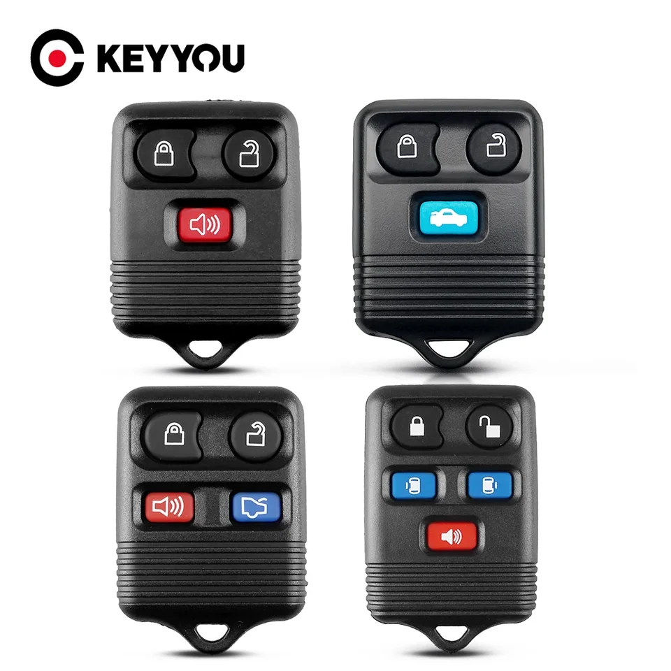 Keyyou 2pcs Remote Car Key Shell puzdro pre Ford Escape Transit Mk6 Connect 2000 2001-2006 Kľúčový vstup Auto FOB 3 4 5 tlačidlá