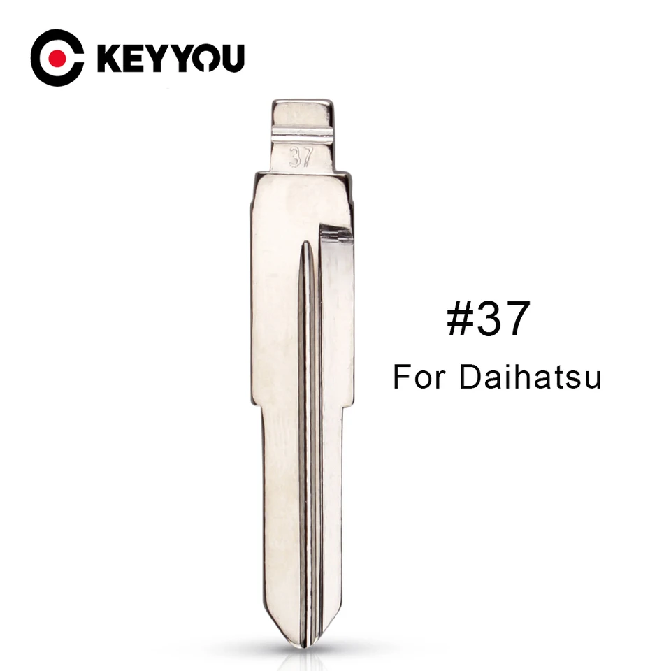 Keyyou kovové prázdne blanky nezostrihané flip kd diaľkové kľúče Typ #37 pre Daihatsu xenia faw dlx