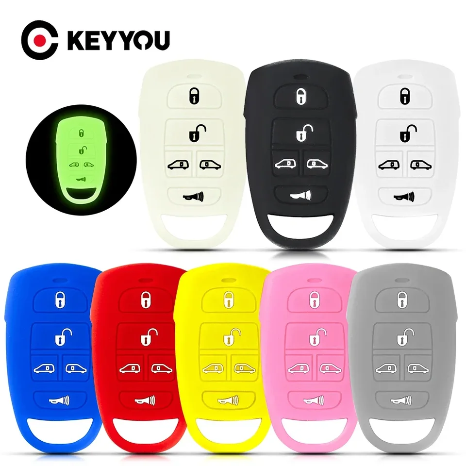 Keyyou Silikone Key Case pre Hyundai Tuscon Accent Sonata pre Kia Soul Sedona 2006-2016 VQ