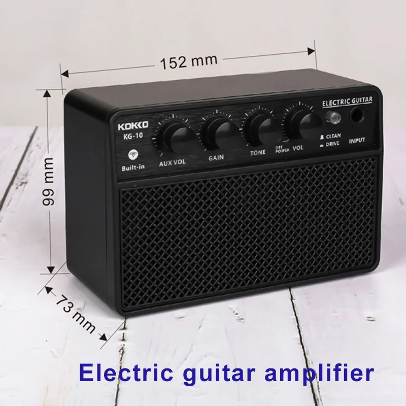 KG-10 Prenosný elektrický gitarový AMP Mini gitarový tréningový reproduktor pre každodennú prax Street Performance 6,35 mm zvukový kábel Connect