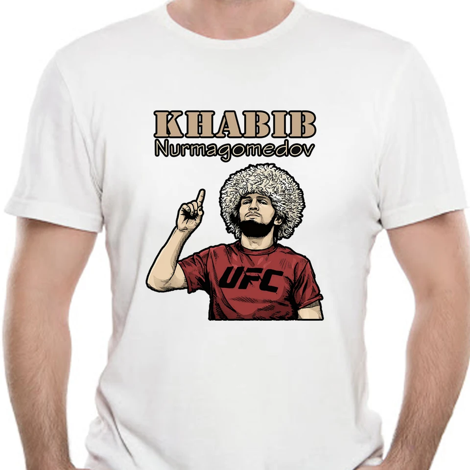 Khabib Nurmagomedov T Shirthararajuku Streetwear košeľa Menbox číslo 1 tričko Čierne námorníctvo pre mužov Ženy 9588x