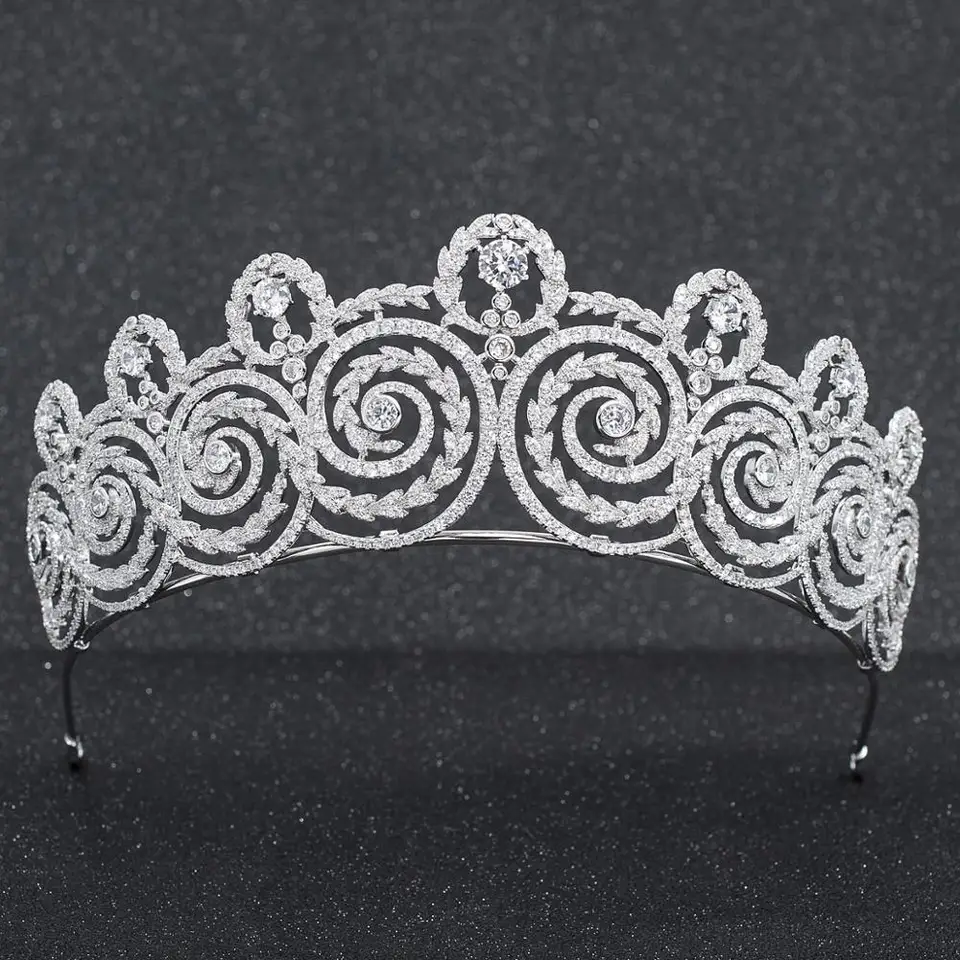 Khedive z Egypta Tiara, kubická zirkónia svadobná svadobná princezná Royal Diadem, zbierka šperky CH10294