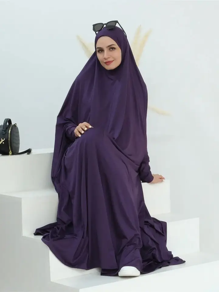 Khimar Abaya Dubaj moslim pre ženy Kaftan dlhé skromné ​​šaty Islam kaftan marokain rúž Longue femmes Musulman Vestidos Largos Largos