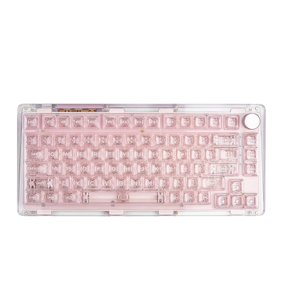 Kiboom Phantom 81 V2 Vylepšené kryštálové tesnenie USB-C káblové/Bluetooth5.0/2,4 GHz Wireless Hot Laptable Mechanical Keyboard