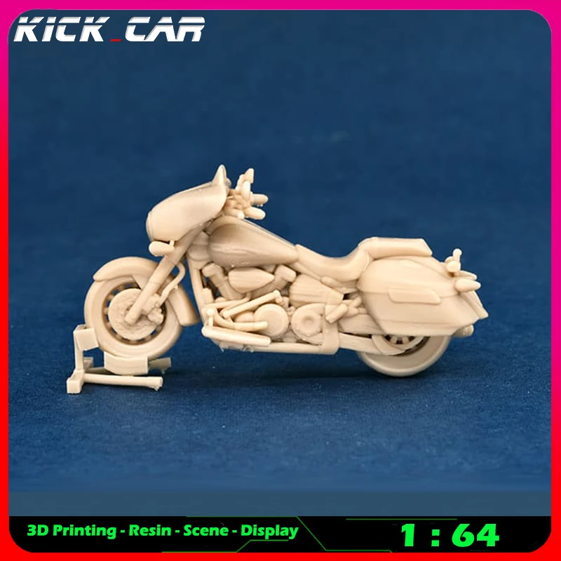 Kickcar 1/64 Motocykel (bez Jiffy Stand) Model Car Diorama Unstored Resin Garáž scéna dekorácie simulačná scéna scéna