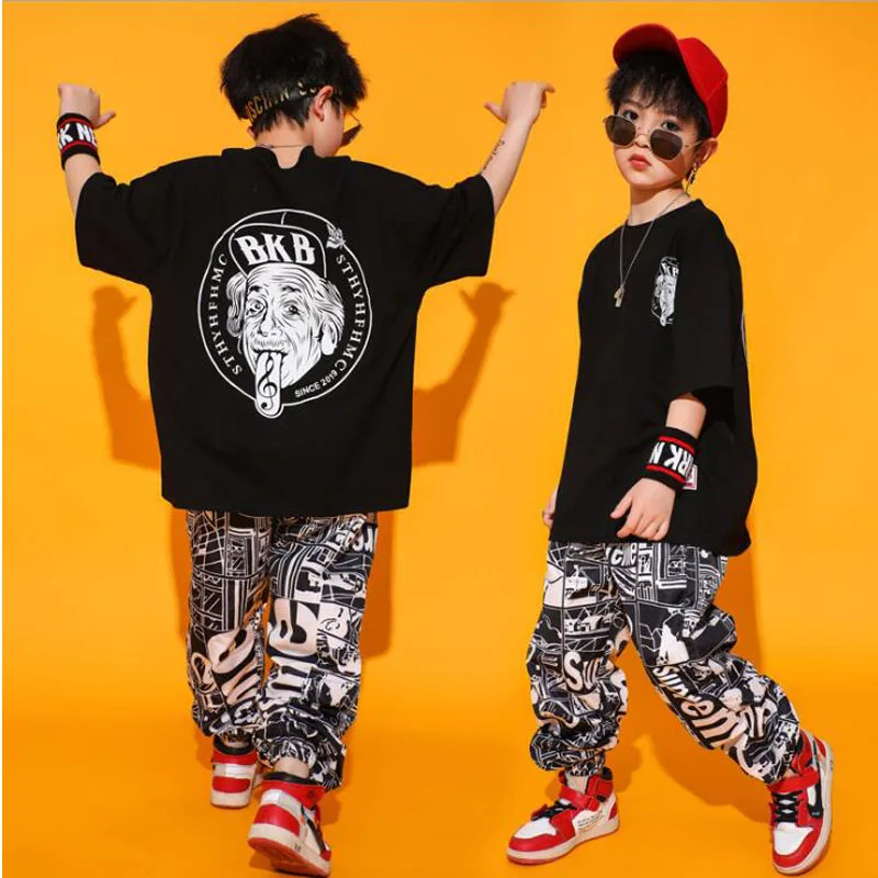 Kid Casy Tir Tirt Top Sport Rogger Pants Hip Hop Clothing Clothing pre dievčatá chlapci Dance kostým Ballroom Dancing Streetwear