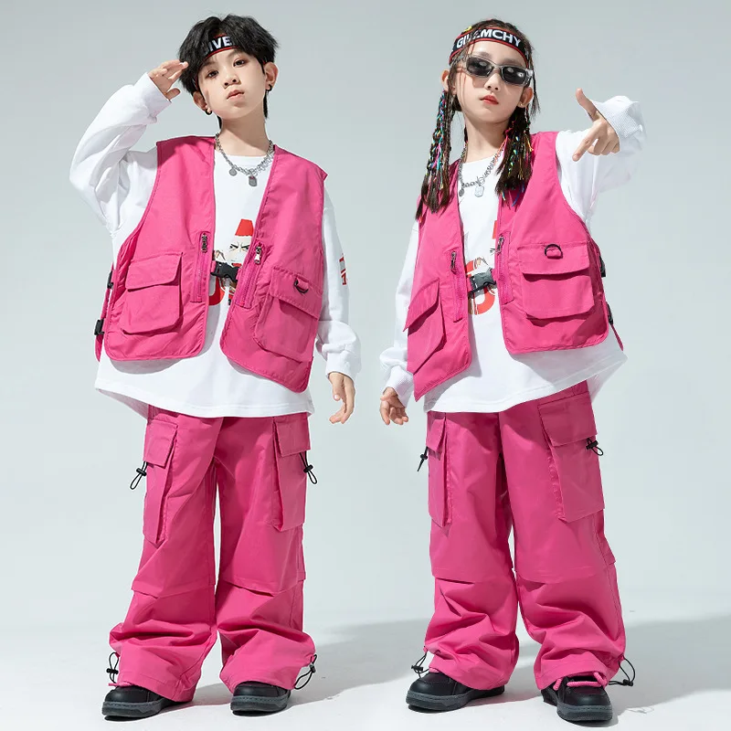 Kid Cool Hip Hop Clothing Rose bez rukávov saka