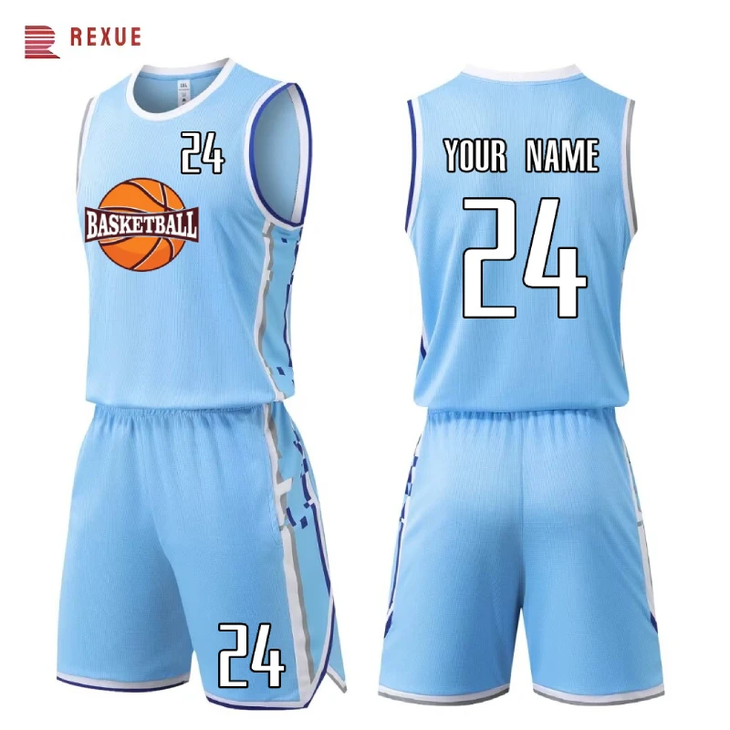 Kid Pánske basketbalové oblečenie Solid Color Basketbal dres Set Club College Team Profesionálny basketbalový výcvik uniformy