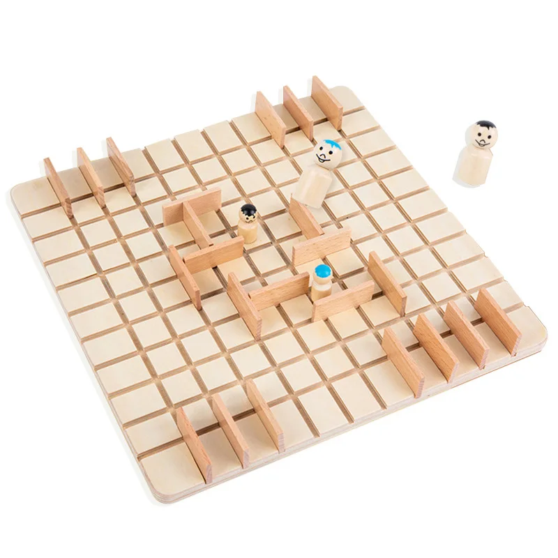 Kid Wooden Montessori Quoridor Board Game Logical Thinking Puzzle Hrace dvaja hráči interaktívne zachytávať bojové mozgové upútavky hračky