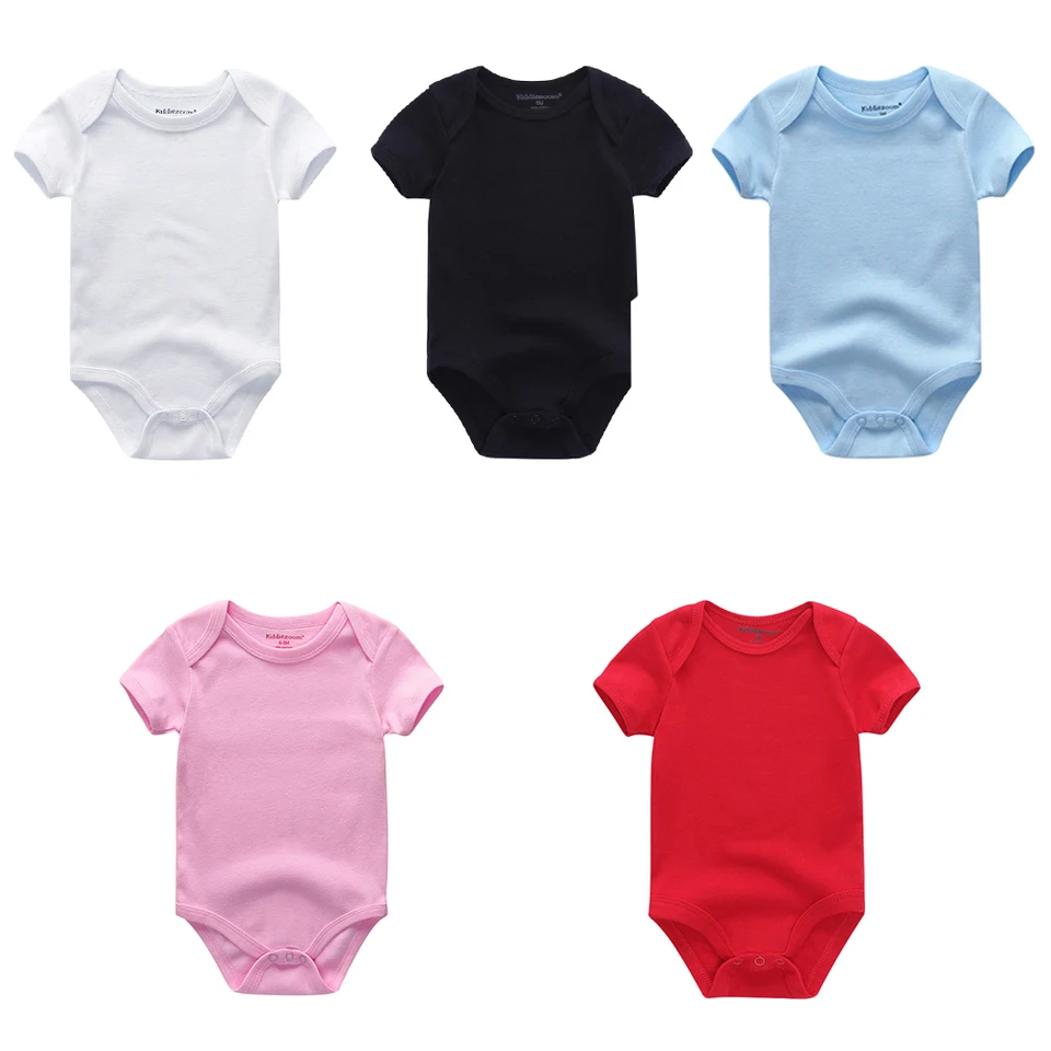 Kiddiezoom Four Seasons 1 PCS Solid unisex chlapčeka dievčatko Dievčatá mäkké 100%bavlnené novorodence Dojčenské oblečenie