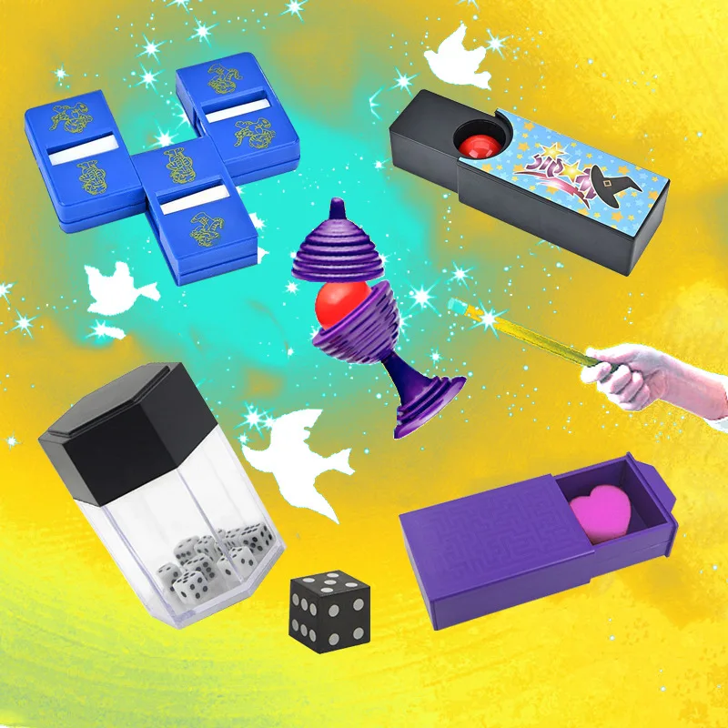 Kids Classic Magia Prop Exploding Dice Magic Trick Toy Cool Magic Trick pre deti Funny Magic Box Performance Gag žart hračky