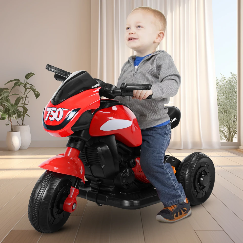 Kids Electric Tricycle, detská motocykel jazda na aute, motorka s batériou s 3 kolesami pre deti vo veku 1-6 rokov, Bluetooth